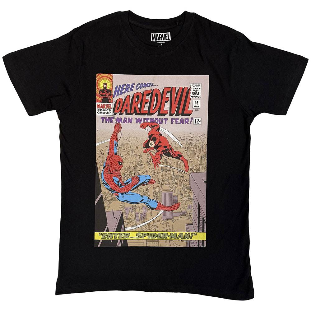 Marvel Daredevil - Daredevil Enter SpiderMan Tshirt Homme - Noir
